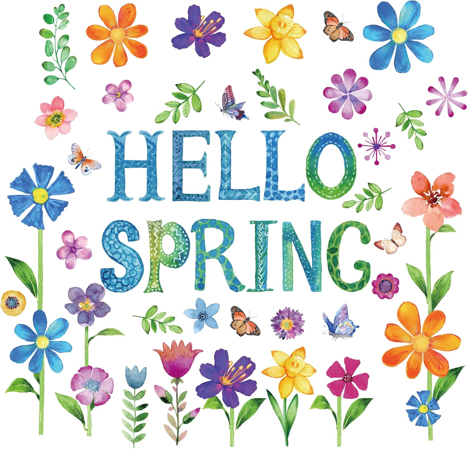Hello Spring Cut-Outs Bulletin Board